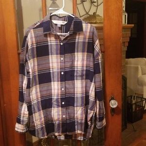 Old navy plaid boyfriend shirt